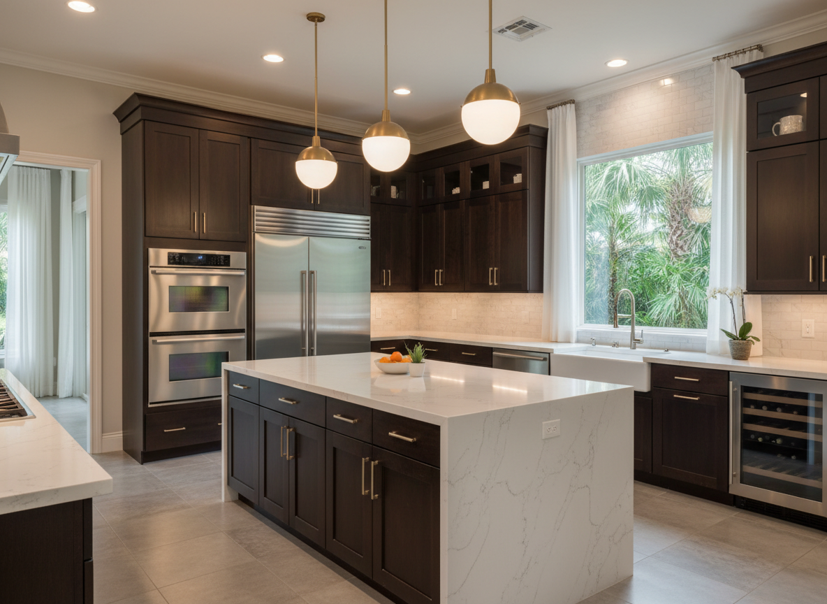 Luxury kitchen with high-end appliances in Winter Park FL home